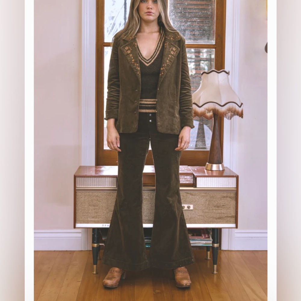 Free People Brown Flare Pants